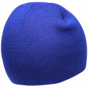 Skullies & Beanies Short Cuffless Beanies - Royal Blue - CY112PDHYPB $11.74