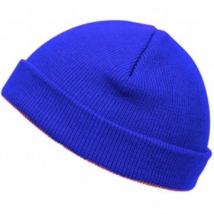 Skullies & Beanies Short Cuffless Beanies - Royal Blue - CY112PDHYPB $11.74