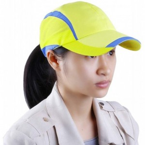 Baseball Caps Unisex Sun Hat-Ultra Thin Quick Dry Lightweight Summer Sport Running Baseball Cap - A-yellow - C012EMMG1SN $10.77