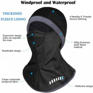 Balaclavas Balaclava Face Mask Ski Mask Cold Weather Hood Windproof Warm Thickened Black - Black - CP18I96LNUK $13.30