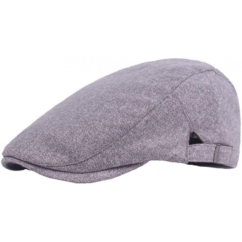 Newsboy Caps Men's Ivy Gatsby Newsboy Driving Hat Beret Cabbie Flat Hunting Cap - Grey - CF18MCUSN7H $11.60