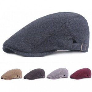 Newsboy Caps Men's Ivy Gatsby Newsboy Driving Hat Beret Cabbie Flat Hunting Cap - Grey - CF18MCUSN7H $11.60