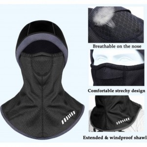 Balaclavas Balaclava Face Mask Ski Mask Cold Weather Hood Windproof Warm Thickened Black - Black - CP18I96LNUK $13.30
