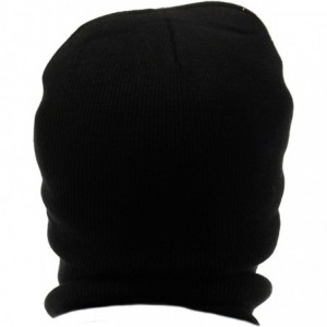 Balaclavas Winter Men's Visor 2ply Knit Zipper Up Zip Face Mask Balaclava Ski Snow Black - CN11HDIT52N $10.51