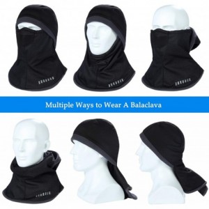 Balaclavas Balaclava Face Mask Ski Mask Cold Weather Hood Windproof Warm Thickened Black - Black - CP18I96LNUK $13.30