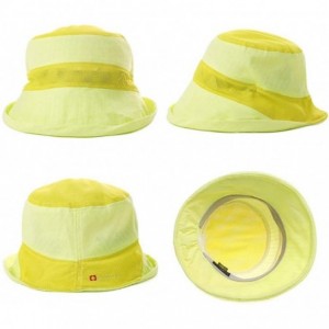 Sun Hats Fishing Bucket Hat for Men Women Foldable UPF50+ Chin Strap - 99749_light Yellow - CD18RZUTI8S $12.49