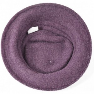 Bucket Hats Women Floral Wool Cloche Winter Hat - Purple - CI18IEOXDG8 $11.83