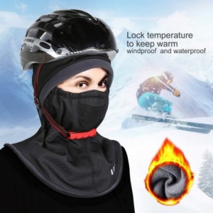 Balaclavas Balaclava Face Mask Ski Mask Cold Weather Hood Windproof Warm Thickened Black - Black - CP18I96LNUK $13.30