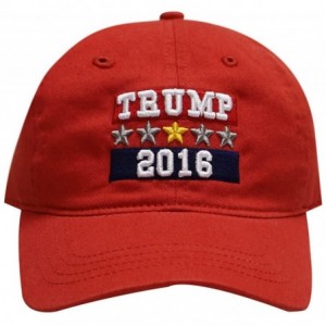 Baseball Caps Trump Stras Cotton Baseball Cap Red - CQ12CI0DCBP $9.29