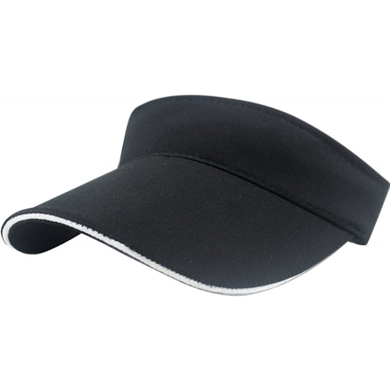 Sun Hats Women's Summer Beach Traveling Wide Brim Visor Cap Sun Hats - Black2 - C312LYJK2YV $12.31