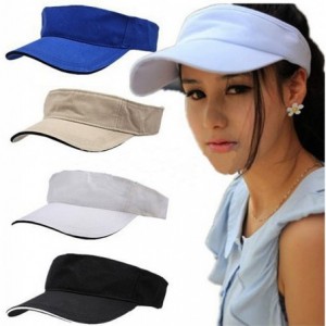 Sun Hats Women's Summer Beach Traveling Wide Brim Visor Cap Sun Hats - Black2 - C312LYJK2YV $12.31