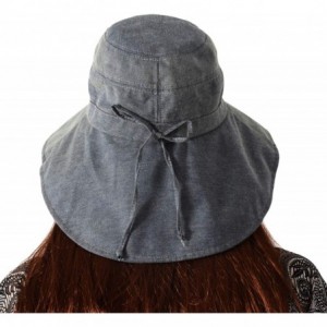 Sun Hats Womens Leisure Solid Colour Sun Hat Sun-Proof for Outdoor Activities - Deep Grey - C718QWLT0EL $28.84