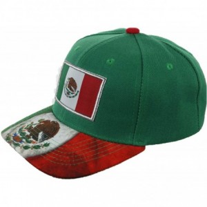 Baseball Caps Baseball Cap Mexican Flag Mexico Eagle Hat Snapback Hats Casual Caps - Green - C618KKKSWHG $13.32