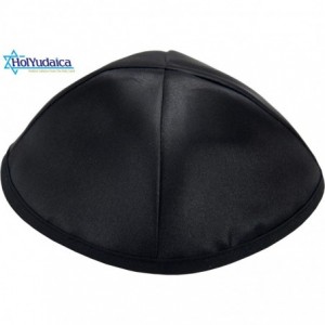Skullies & Beanies Pack of 10-Pcs - Hq 20cm Black Satin Kippah for Men & Boys- Yamaka Hat from Israel - Kippot Bulk. - CF18AR...