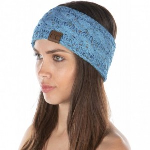 Cold Weather Headbands Exclusives Womens Head Wrap Lined Headband Stretch Knit Ear Warmer - Denim - Confetti - CY18Y8GYKEN $1...