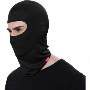 Balaclavas Balaclava Face Mask- 2 Pack Lightweight Motorcycle Black Warmer Ski Mask for Men Bandana - Black + Black - C618LZU...