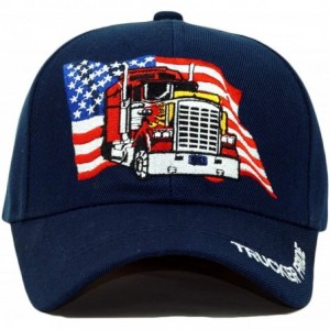 Baseball Caps Trucker Pride Embroidery Hat Father Truck USA Pride Baseball Cap - Navy - CZ18EXMETHW $13.01