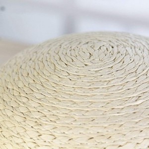 Sun Hats Womens Fashion Sun Hat Summer Beach Bowknot Wide Brim Flodable Packable Outdoor Sunscreen Straw Hat - White - CI18W9...