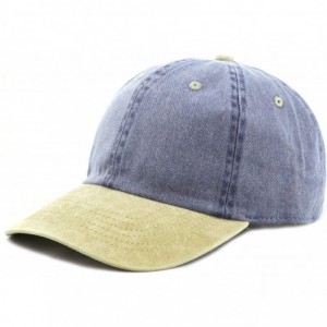 Baseball Caps 100% Cotton Pigment Dyed Low Profile Dad Hat Six Panel Cap - 5. Navy Khaki - CD12FOXYRMV $19.91