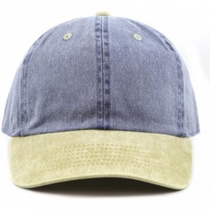 Baseball Caps 100% Cotton Pigment Dyed Low Profile Dad Hat Six Panel Cap - 5. Navy Khaki - CD12FOXYRMV $11.52