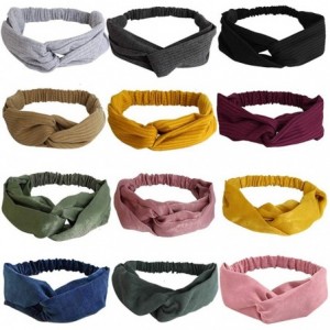 Headbands 12PCS Women Headband for Boho Floal Style Cross Head Wrap Hair Band Hair Accessories for Women and Girls - CY18UZ5S...