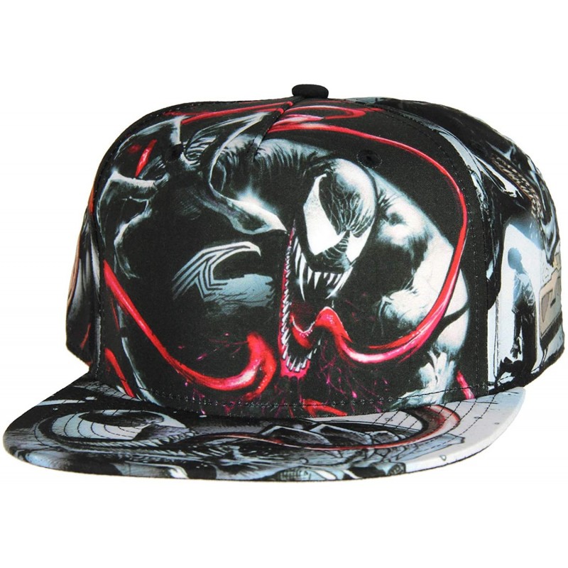 Baseball Caps Marvel Comics Venom Sublimated All Over Print Snapback Hat - C218R5GNLMG $15.71