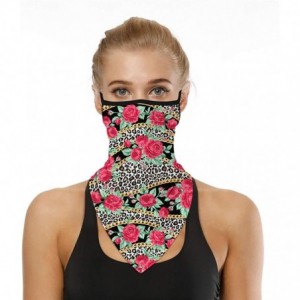 Balaclavas Face Scarf Bandana Ear Loops Cycling Men Women Neck Gaiters for Dust Wind Headwear - Multicolor-floral-3 - CG199OK...