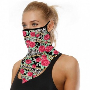 Balaclavas Face Scarf Bandana Ear Loops Cycling Men Women Neck Gaiters for Dust Wind Headwear - Multicolor-floral-3 - CG199OK...