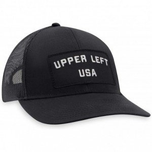 Baseball Caps Upper Left USA Hat - PNW Trucker Hat Baseball Cap Snapback Golf Hat (Black) - C718WI2A59Q $34.17