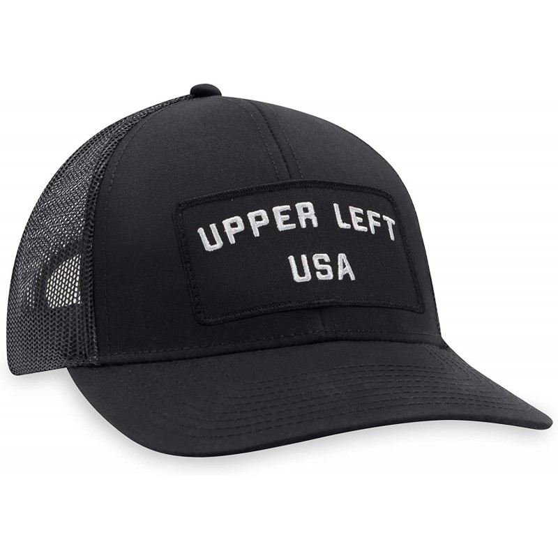 Baseball Caps Upper Left USA Hat - PNW Trucker Hat Baseball Cap Snapback Golf Hat (Black) - C718WI2A59Q $14.77