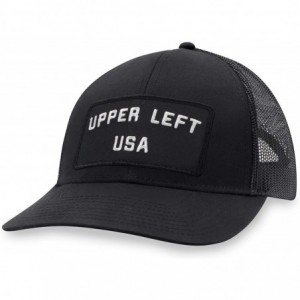 Baseball Caps Upper Left USA Hat - PNW Trucker Hat Baseball Cap Snapback Golf Hat (Black) - C718WI2A59Q $14.77