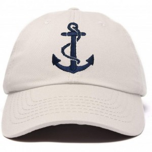 Baseball Caps Anchor Hat Sailing Baseball Cap Women Beach Gift Boating Yacht - Beige - C718WI2A74G $14.64