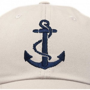 Baseball Caps Anchor Hat Sailing Baseball Cap Women Beach Gift Boating Yacht - Beige - C718WI2A74G $14.64