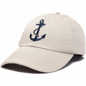 Baseball Caps Anchor Hat Sailing Baseball Cap Women Beach Gift Boating Yacht - Beige - C718WI2A74G $14.64