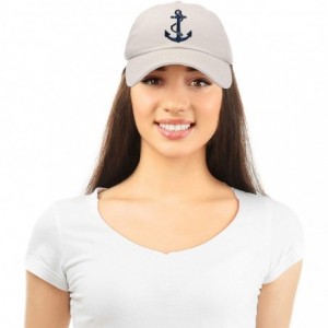 Baseball Caps Anchor Hat Sailing Baseball Cap Women Beach Gift Boating Yacht - Beige - C718WI2A74G $14.64