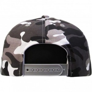 Baseball Caps Classic Snapback Hat Blank Cap - Cotton & Wool Blend Flat Visor - (3.8) City Camouflage - CI11YMPG6ZJ $10.85