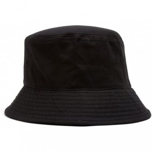 Baseball Caps Blank Cotton Bucket Hat - Black - CB11Y937HRF $8.22