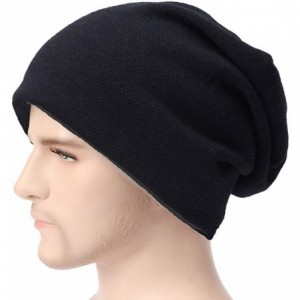 Skullies & Beanies Multifunctional Slouchy Beanie Hat Winter Knit Hats for Women and Mens - Black - CE18AOUQR94 $8.98