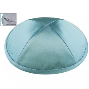 Skullies & Beanies Deluxe Satin Kippot Single or Bulk Optional Custom Imprinting for Any Event - Light Blue - C111JPYTZBT $7.52