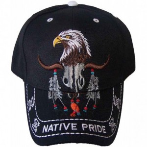 Baseball Caps Eagle Native Pride Baseball Caps Hats Embroidered - Black Color (CapNp619 Z) - CH129DWWXOX $12.44