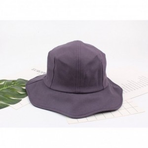 Sun Hats Women Sun Hats UV Protection Wide Brim Foldable Bucket Hat Beach Hat - Purple - CE18E9XODMK $17.07