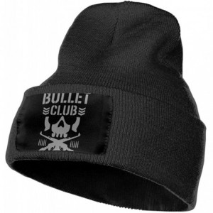 Skullies & Beanies Women & Men Bullet Club Winter Warm Beanie Hats Stretch Skull Ski Knit Hat Cap - Black - C718MGEIZGL $36.18