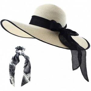 Sun Hats Bowknot Summer Foldable Vacation - Beige 1 - CR19340AXR3 $16.54