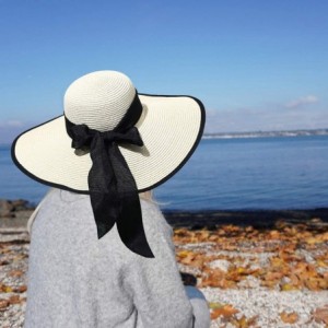 Sun Hats Bowknot Summer Foldable Vacation - Beige 1 - CR19340AXR3 $16.54