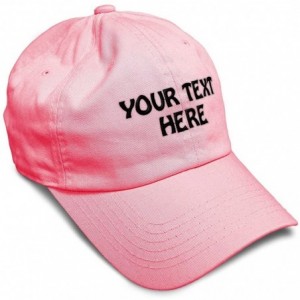 Baseball Caps Soft Baseball Cap Custom Personalized Text Cotton Dad Hats for Men & Women - Coral - CQ18DLL6X3U $30.87