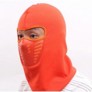 Balaclavas ☀Balaclava Windproof Ski Mask Cold Weather Face Mask Motorcycle Neck Warmer or Tactical Balaclava Hood (Orange) - ...