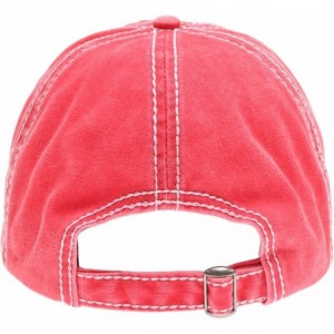 Baseball Caps Baseball Distressed Embroidered Adjustable - Dog Mom - Coral - C118Y2H292A $17.52