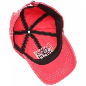 Baseball Caps Baseball Distressed Embroidered Adjustable - Dog Mom - Coral - C118Y2H292A $17.52