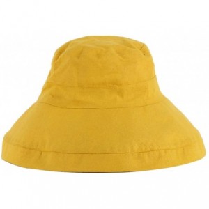 Bucket Hats Women's Cotton Bucket Hat Casual Collapsible Fisherman Cap Sun Hat for Spring and Summer - Yellow - C41800KOCO4 $...