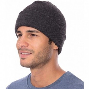 Skullies & Beanies Warm Winter Beanies Hat Cap for Men Women Toboggan Cuffed Knit Slouch - Heather Charcoal - C518KR3T6G4 $8.63